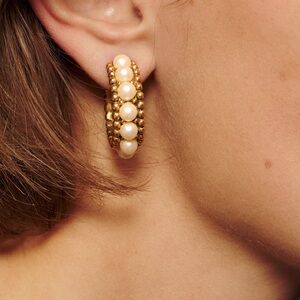 Vintage YSL Pearl Clip-On Earrings